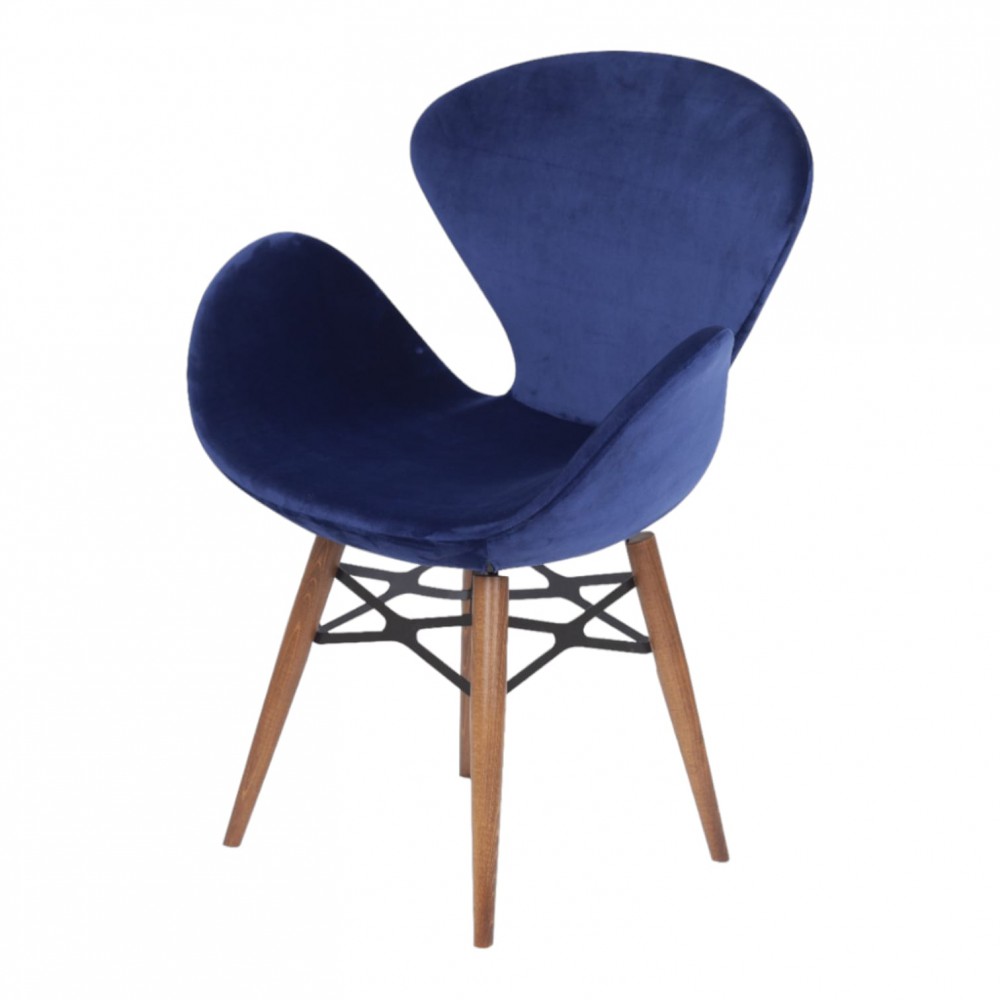 Bardi Gästestuhl mit Holzbeinen