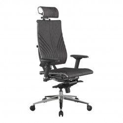 Managerstuhl Mit Metallrahmen Und Veloursbezug