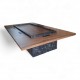 Besprechungstisch aus Holz mit Marmormuster Besprechungstisch aus Holz mit Marmormuster