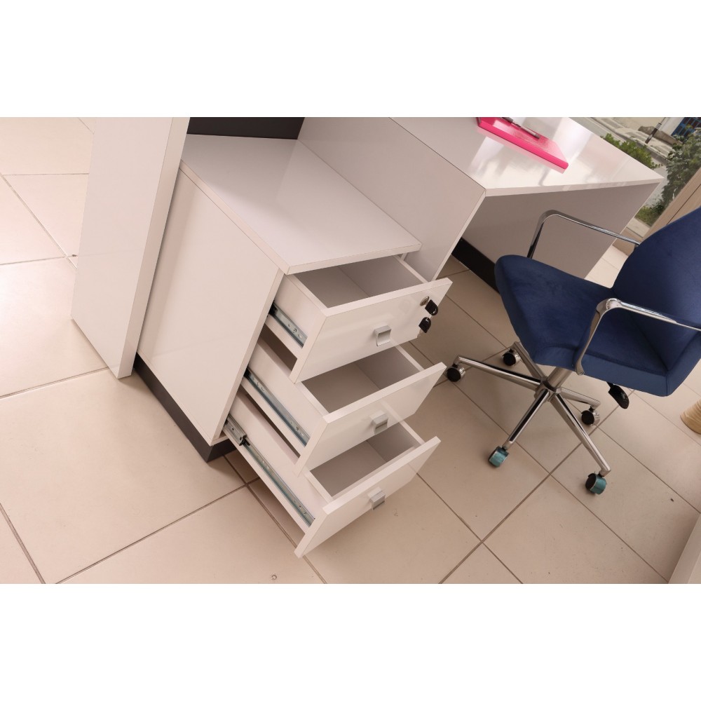 Box Office Rezeption Tisch Weiß Anthrazit Istanbul