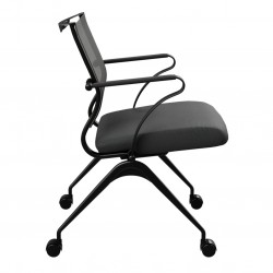 Ergonomischer Besprechungsstuhl Mit Metallrahmen Und 4 Rollen