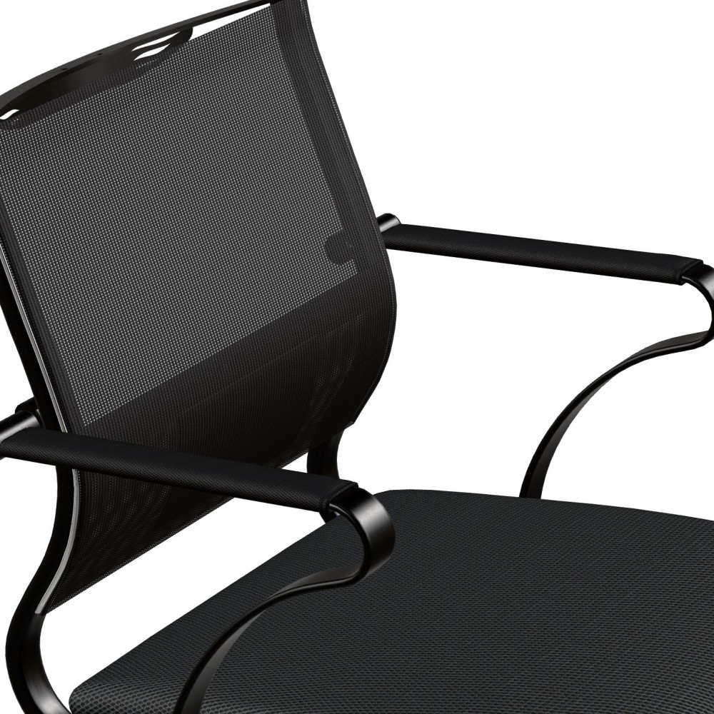 Ergonomischer Besprechungsstuhl Mit Metallrahmen Und 4 Rollen