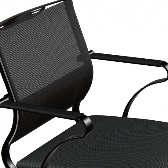 Ergonomischer Besprechungsstuhl Mit Metallrahmen Und 4 Rollen