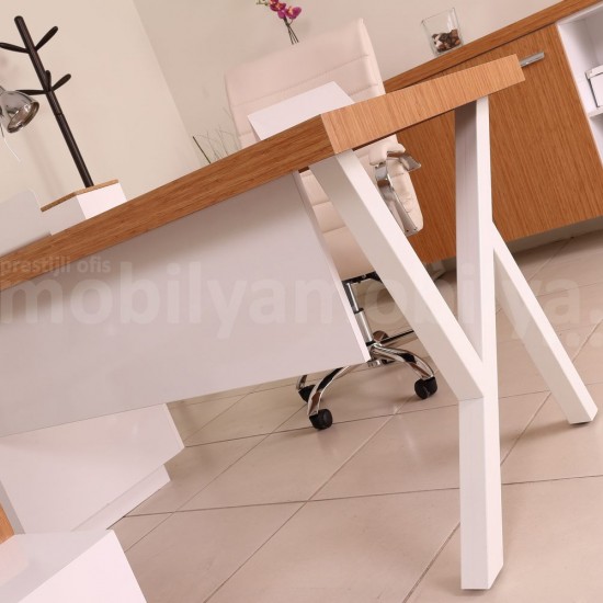 Captive Bamboo Chair Set Weiß